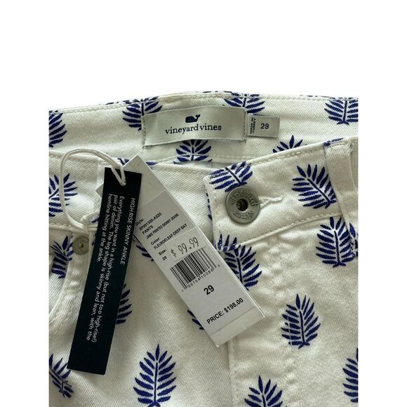 NWT Vineyard Vines Jamie Printed High Rise Skinny Jeans‎ Sz 29 - Picture 10 of 12